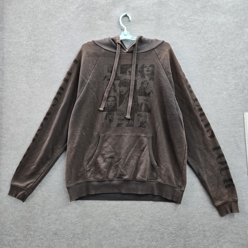 Taylor Swift Men Hoodie S Brown Graphic Fleece The Eras Tour